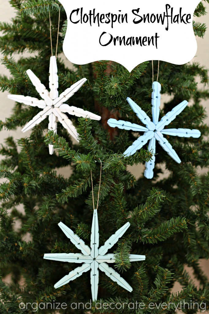 Clothespin Snowflake Ornament - Organize and Decorate Everything