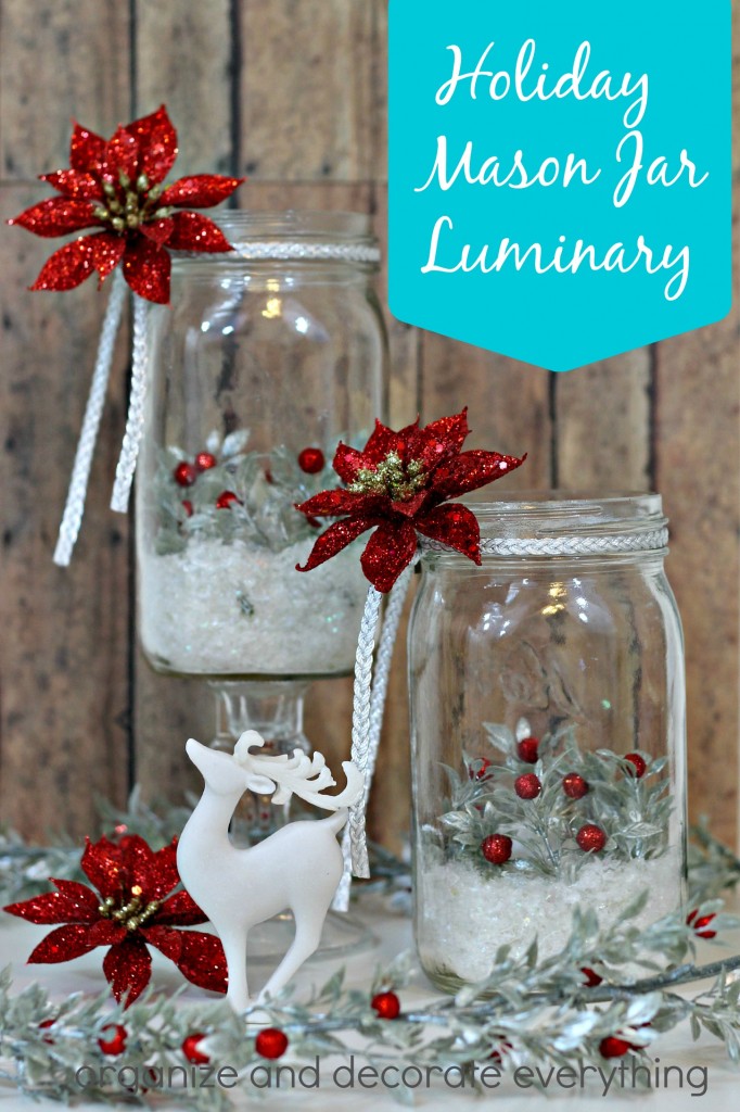 How to Make Mason Jar Luminaries for the Holidays