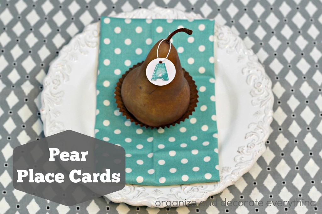 Pear Place Cards - Organize and Decorate Everything