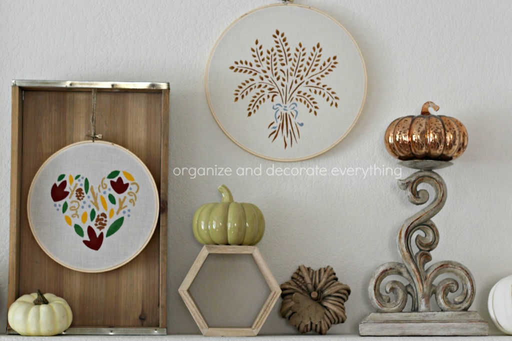 Stenciled Hoop Art 1.1