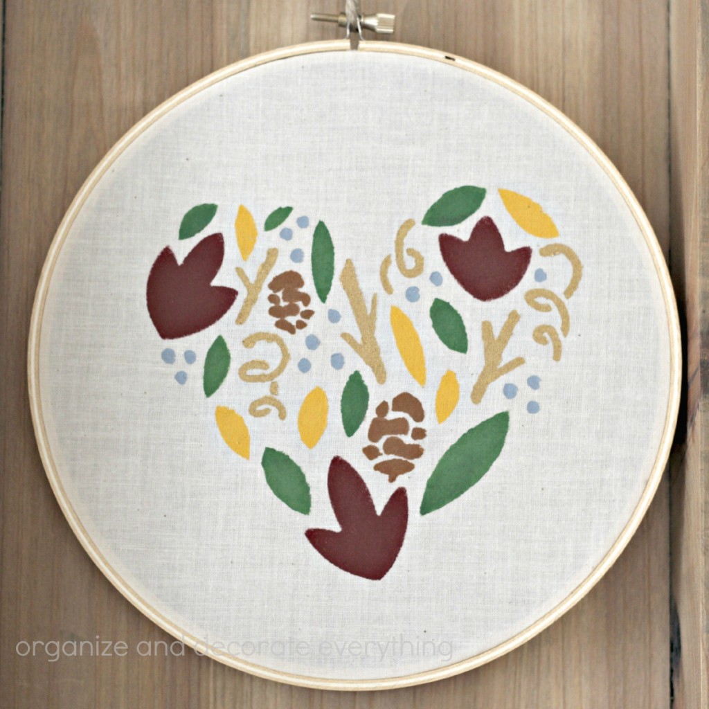 Stenciled Hoop Art 13.1