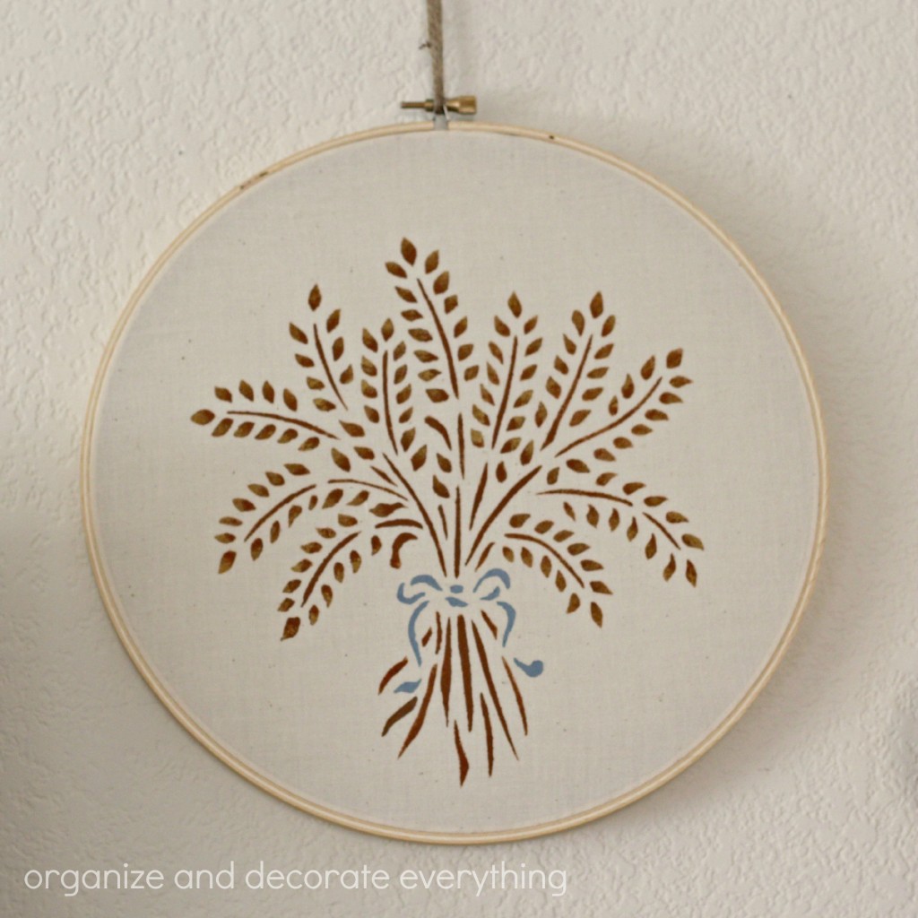 Stenciled Hoop Art 2.1