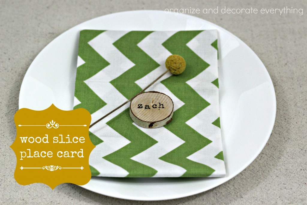 Wood Slice Place Cards - Organize and Decorate Everything