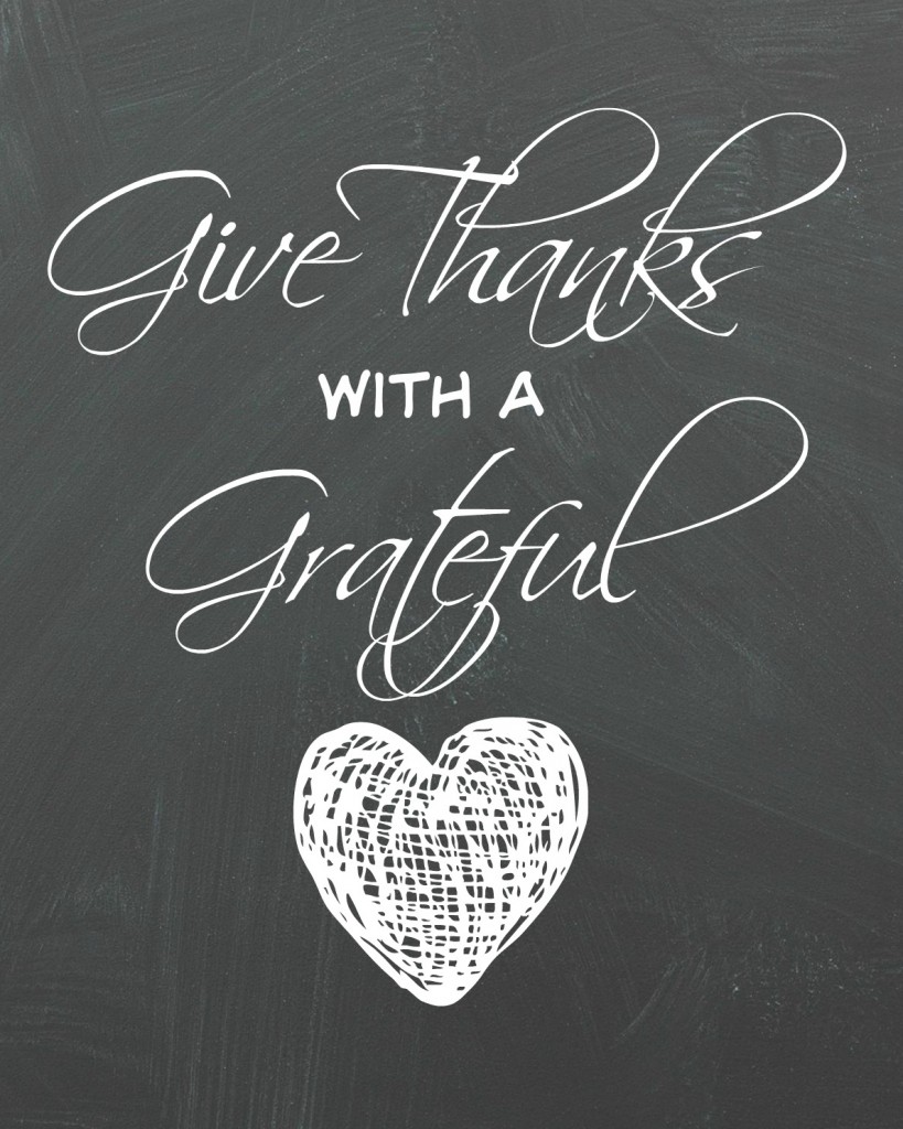 give thanks chalkboard printable