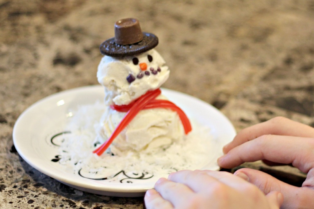 Homemade Ice Cream Snowman The Crafting Chicks