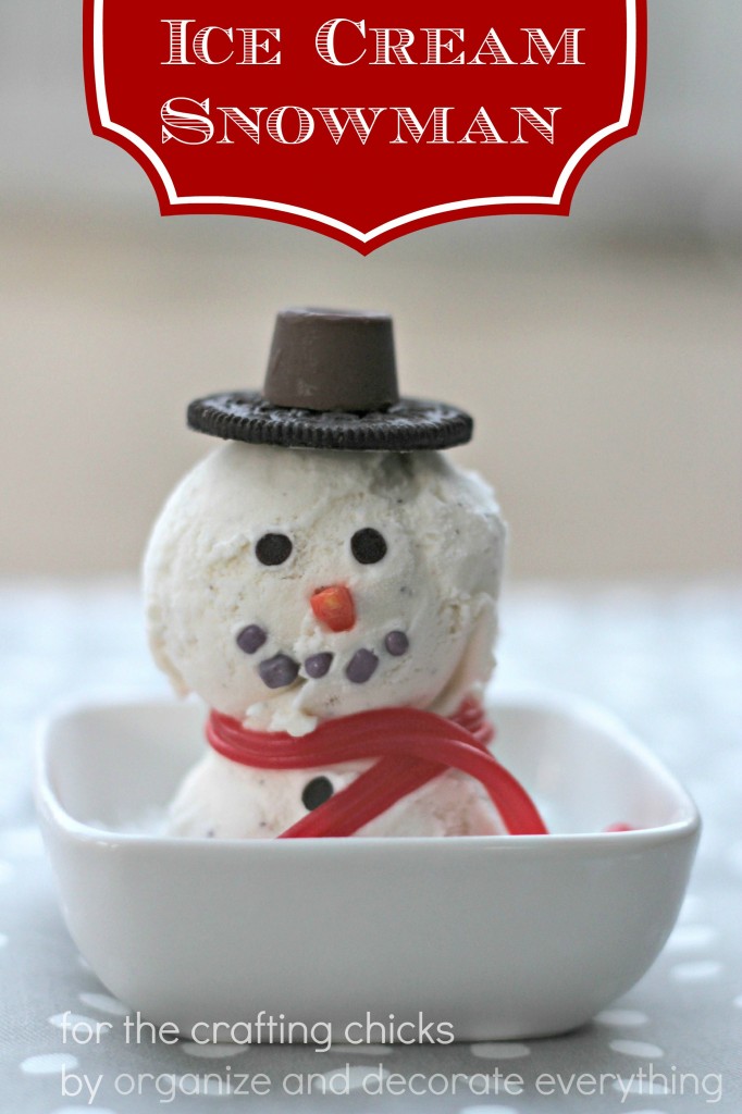 Homemade Ice Cream Snowman The Crafting Chicks