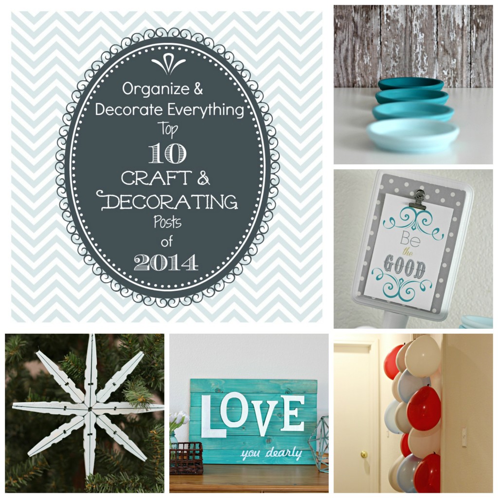 Top 10 Craft and Decorating posts of 2014