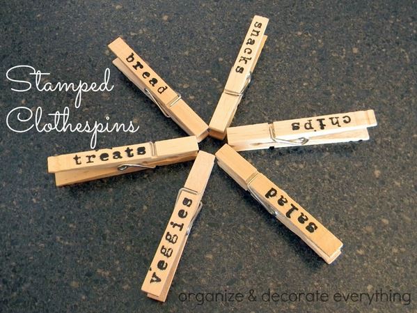 stamped clothespins