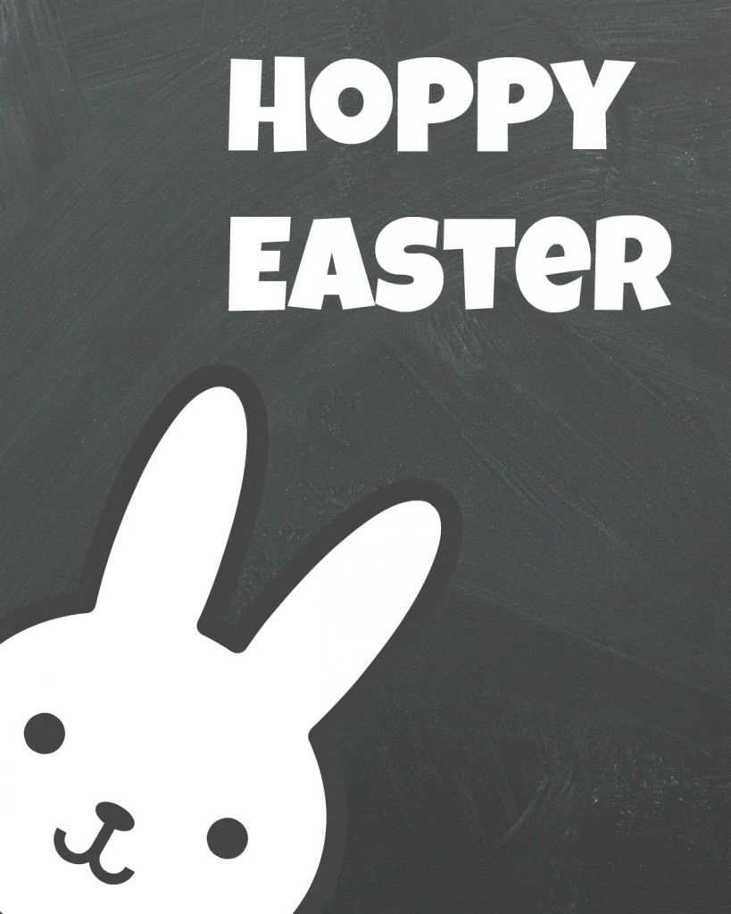 Hoppy Easter chalkboard