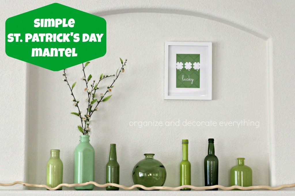 Simple St. Patrick's Day Mantel