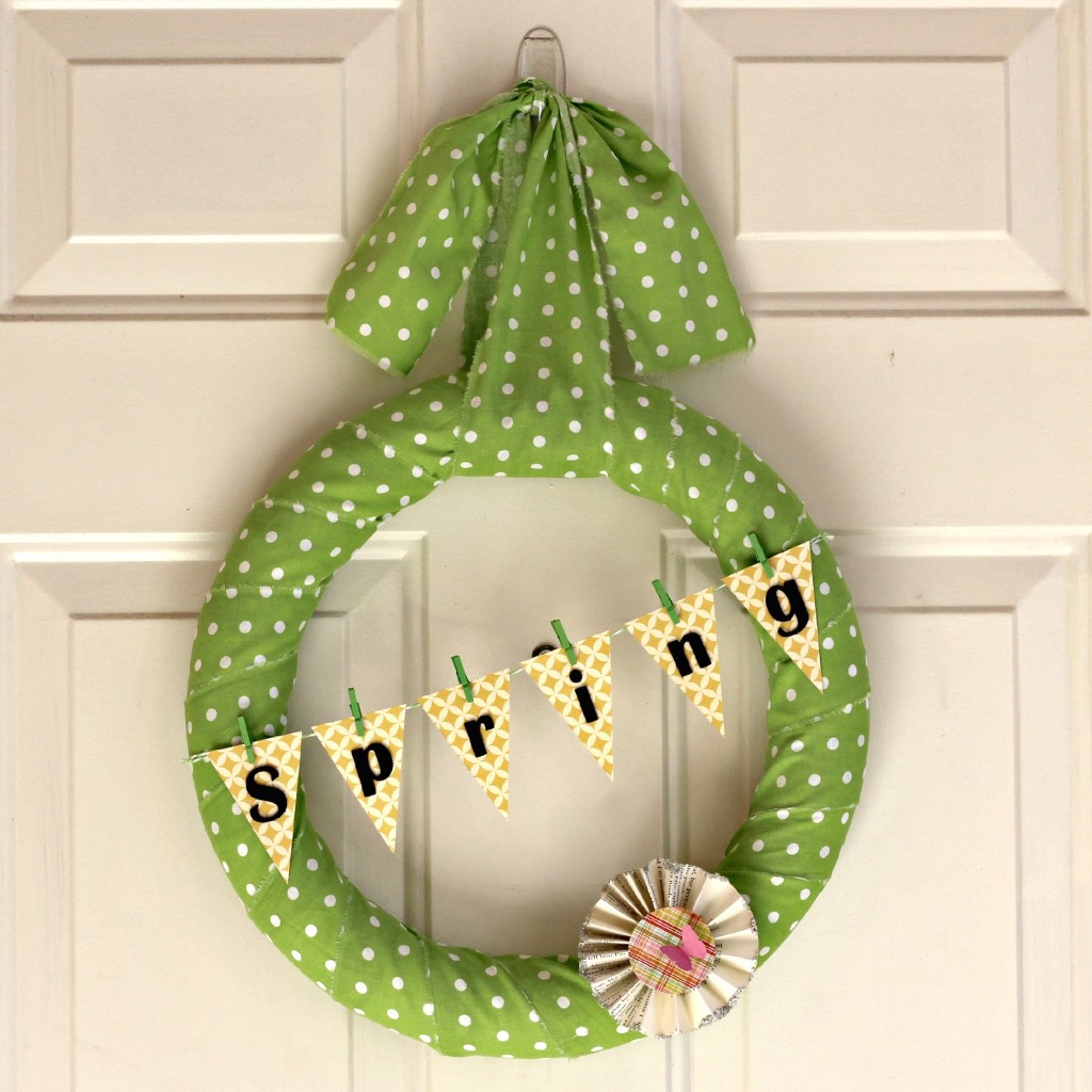 polka dot Spring wreath 3