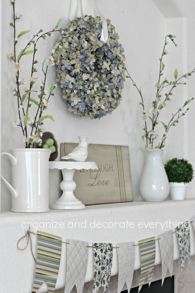Floral Spring Mantel and Banner