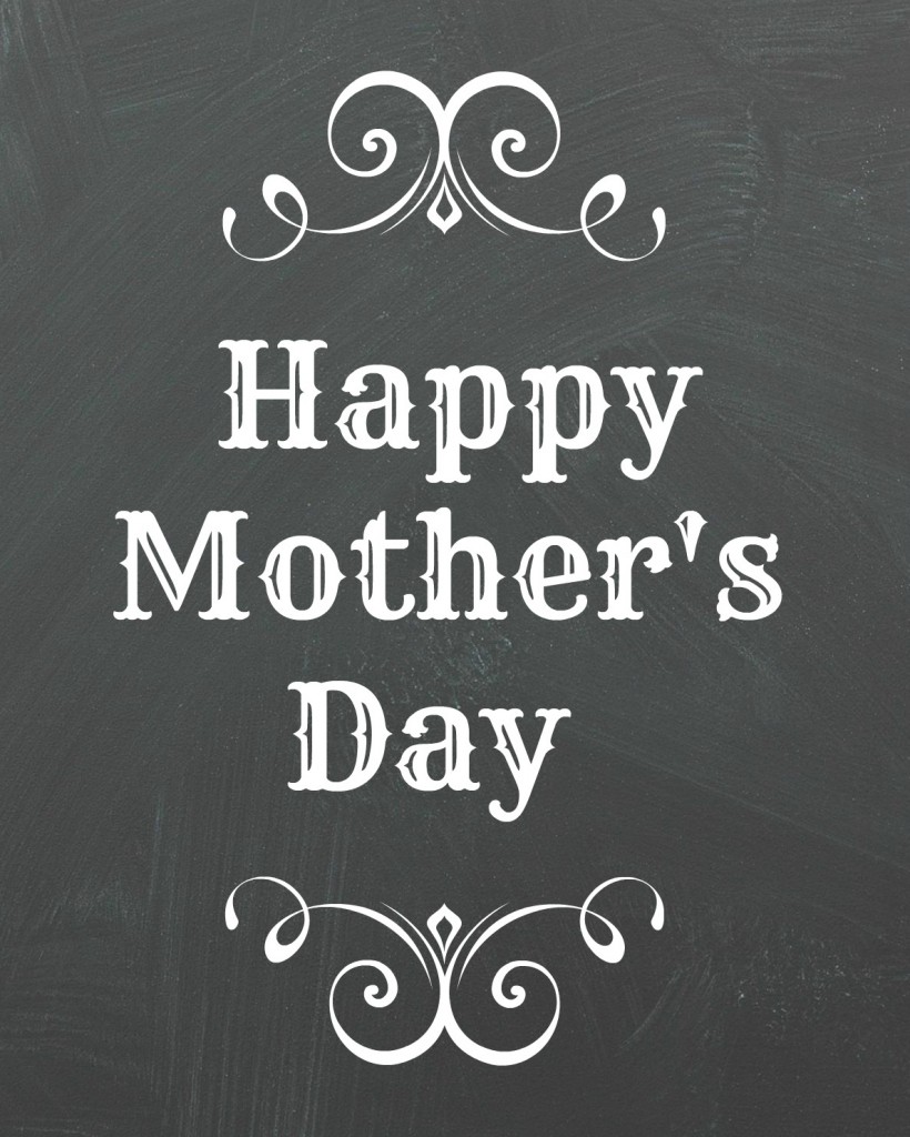 Happy Mother's Day chalkboard printable