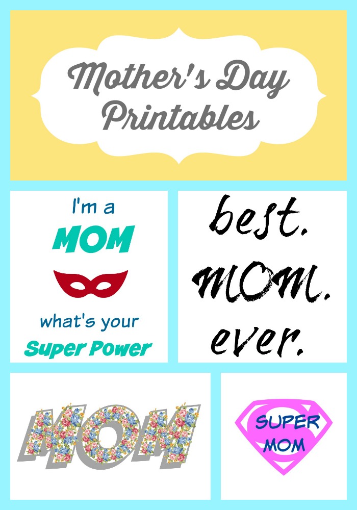 Mother's Day Printables Collage