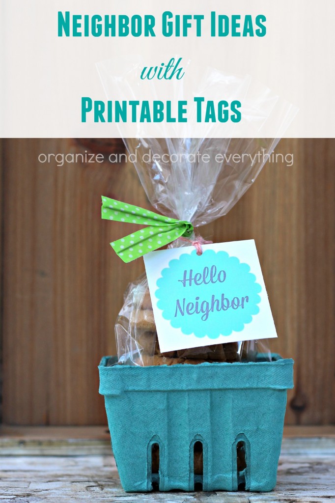 Neighbor Gift Ideas with Printable Tags