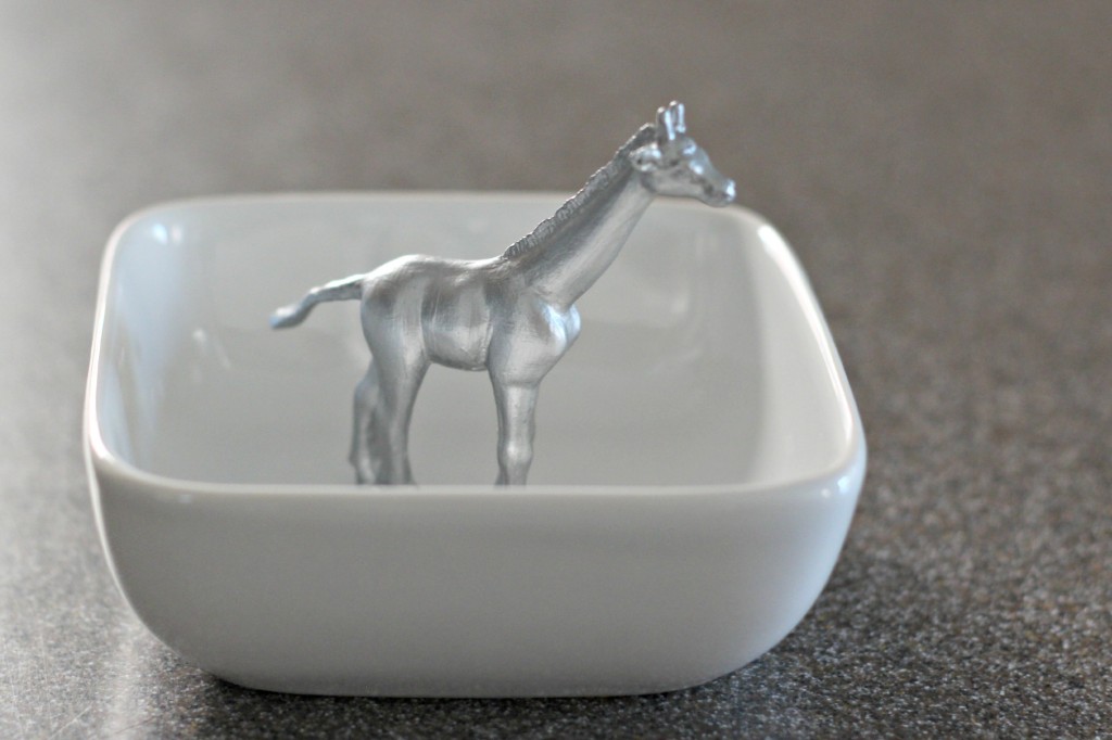 Ring Dish silver giraffe 1