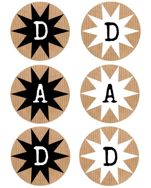 Dad printable banner and tags
