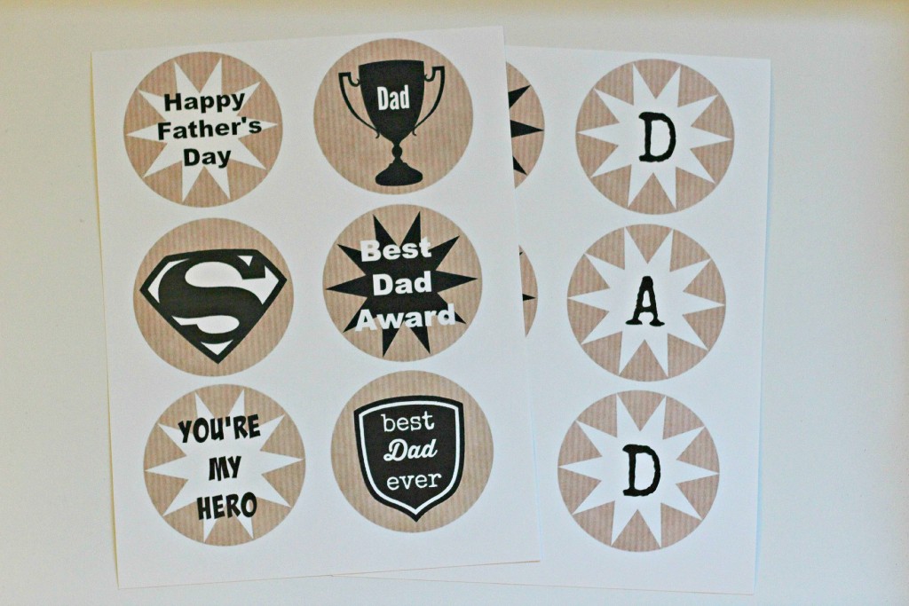 Father's Day Printables - banner and tags - Organize and Decorate Everything