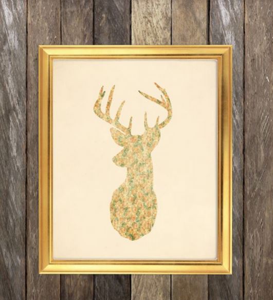 How to Decorate with Florals - deer print