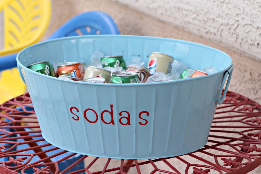 Soda Bucket with vinyl letters.2