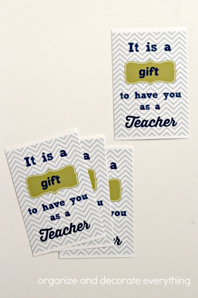 Teacher Appreciation Gift Card Printables