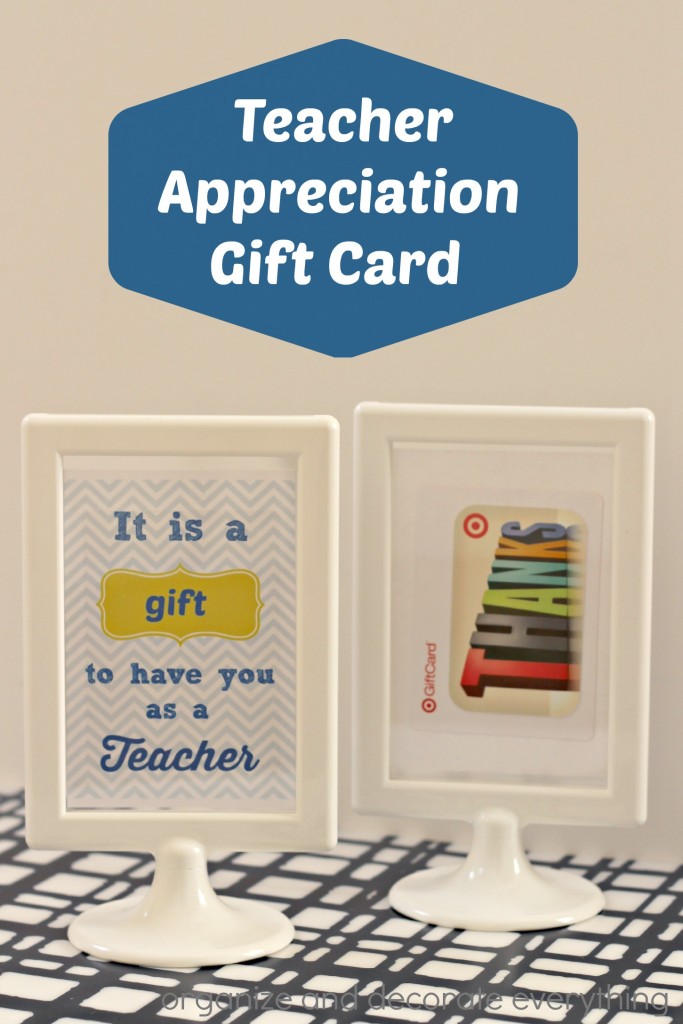 Teacher Appreciation Gift Card idea and Printable