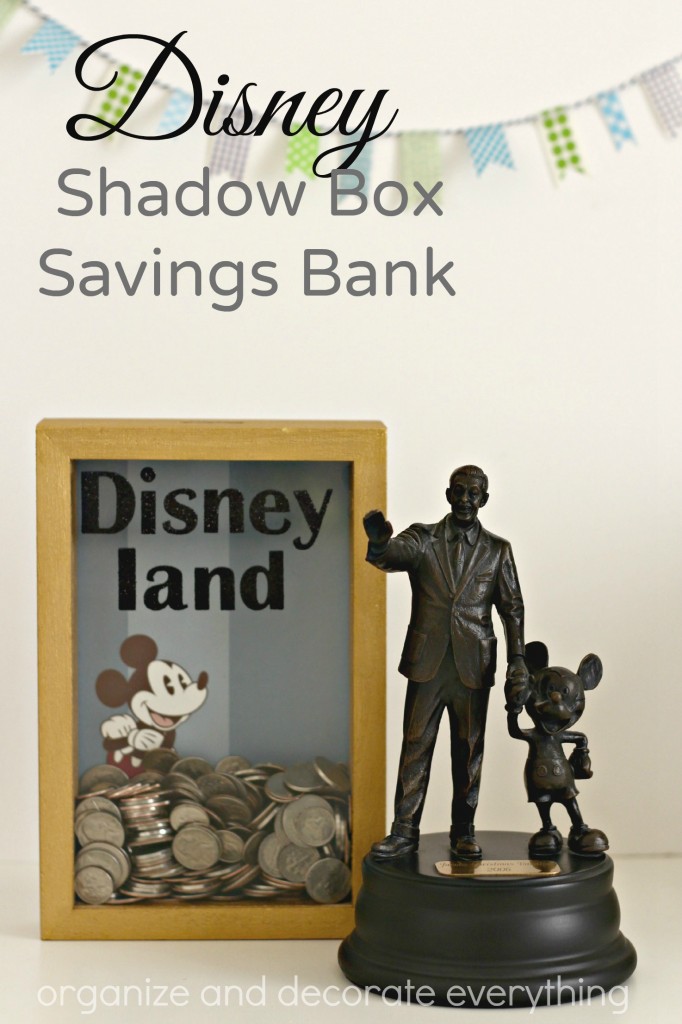 Disney Shadow Box Savings Bank Organize and Decorate
