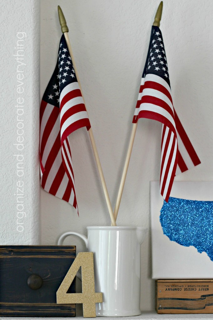 Patriotic Mantel flags