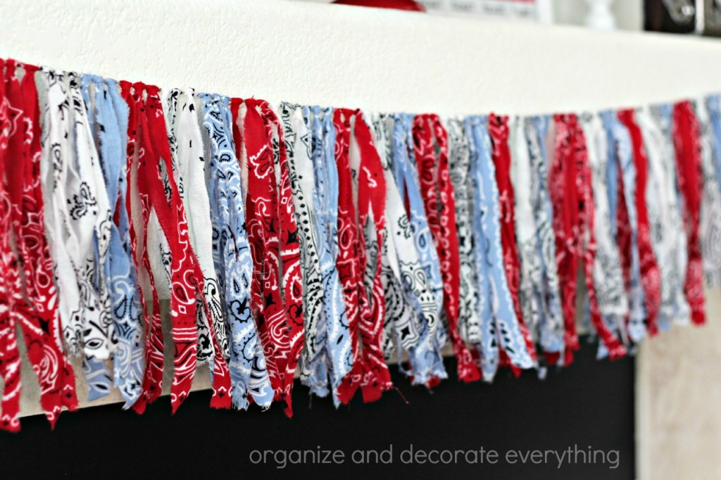 Patriotic Mantel fringe banner