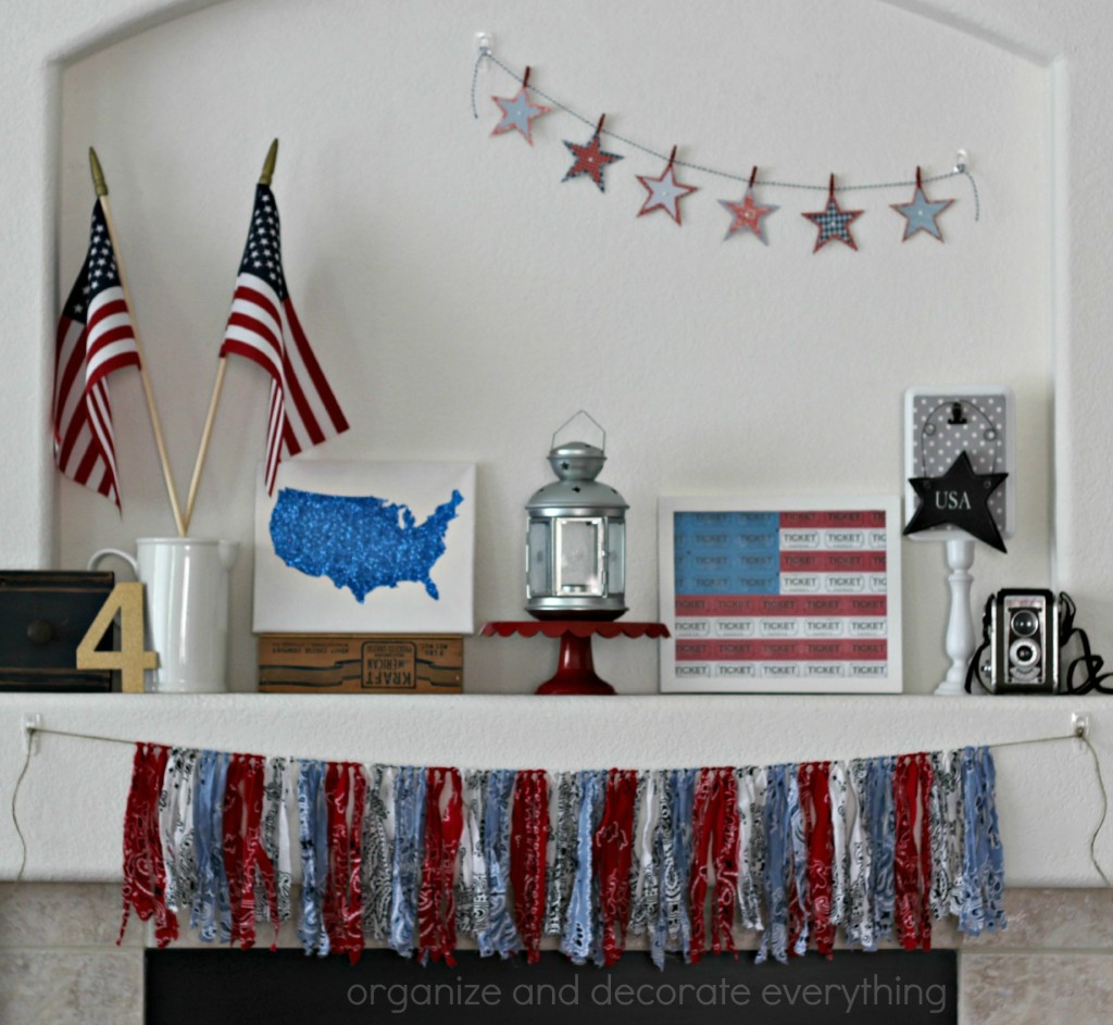 Patriotic Mantel squared