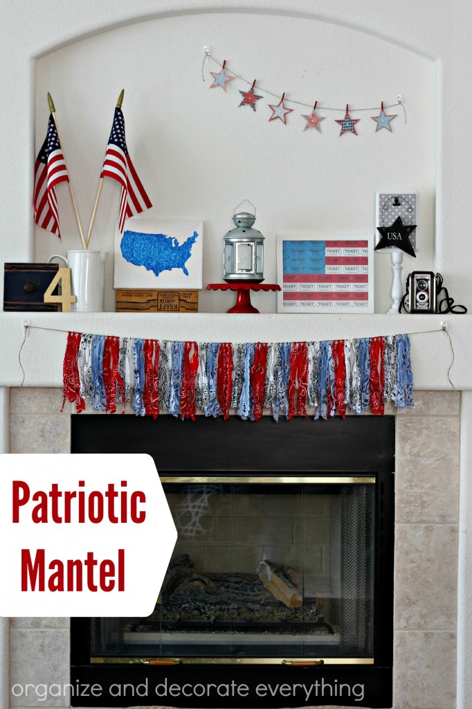 Patriotic Mantel with tutorials for many projects