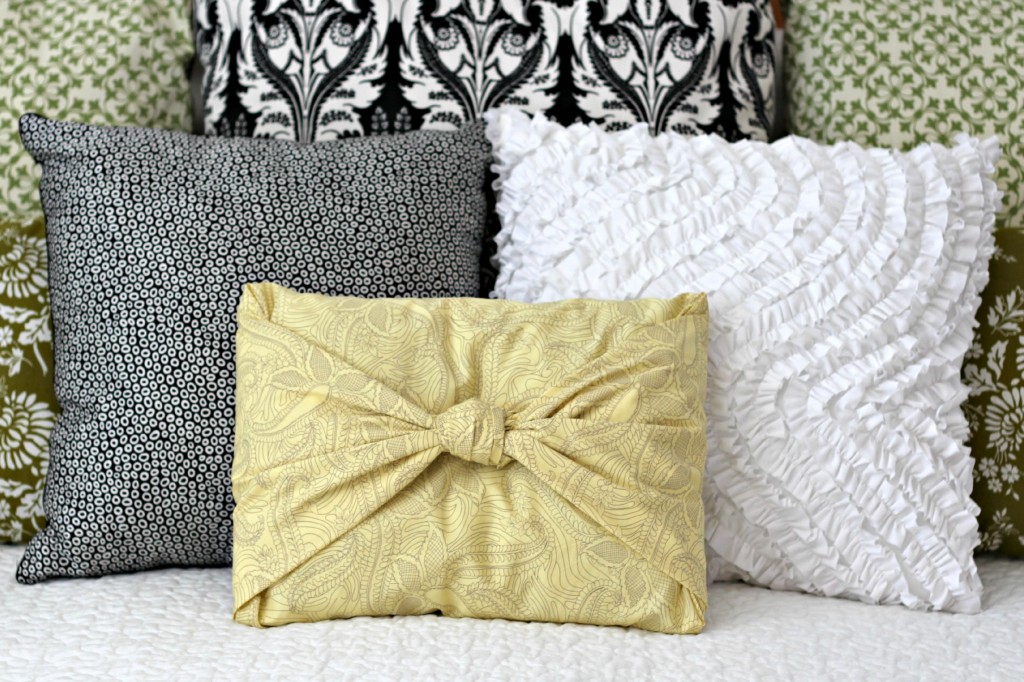 Easiest No Sew Pillow Cover bedroom.1