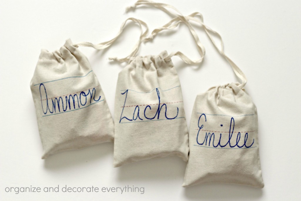 Back to School gift bags with name