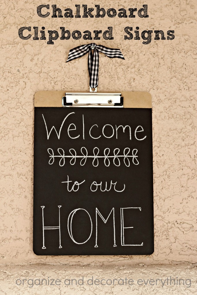 Chalkboard Clipboard Signs