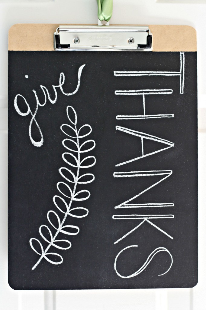 Chalkboard Clipboards Give Thanks