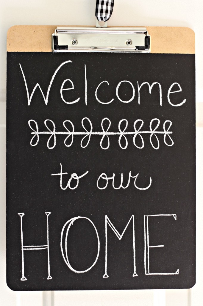 Chalkboard Clipboards Welcome to our Home
