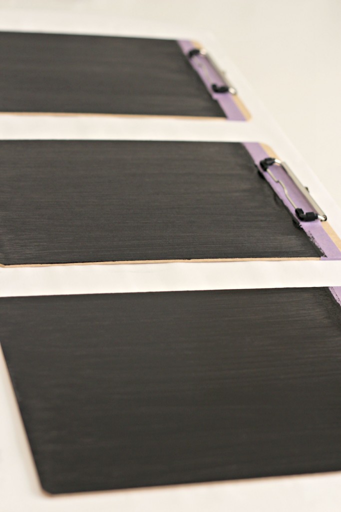 Chalkboard Clipboards painted