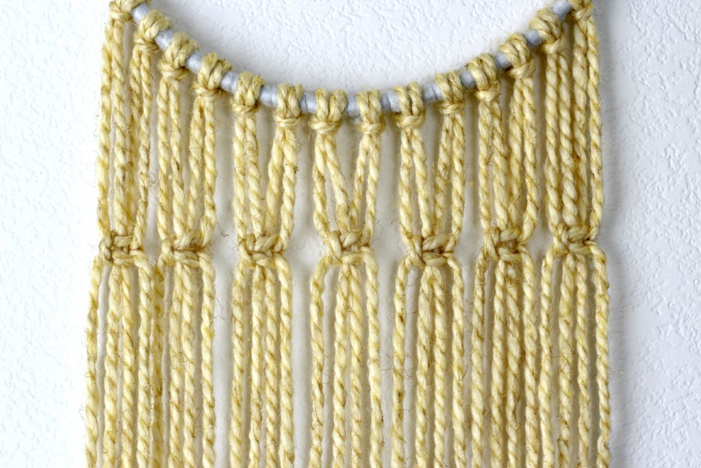 Macrame Wall Hanging first knots.1