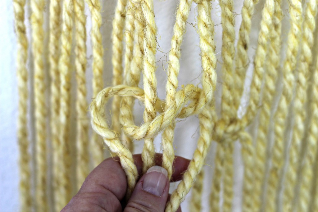 Macrame Wall Hanging first of square knot.1