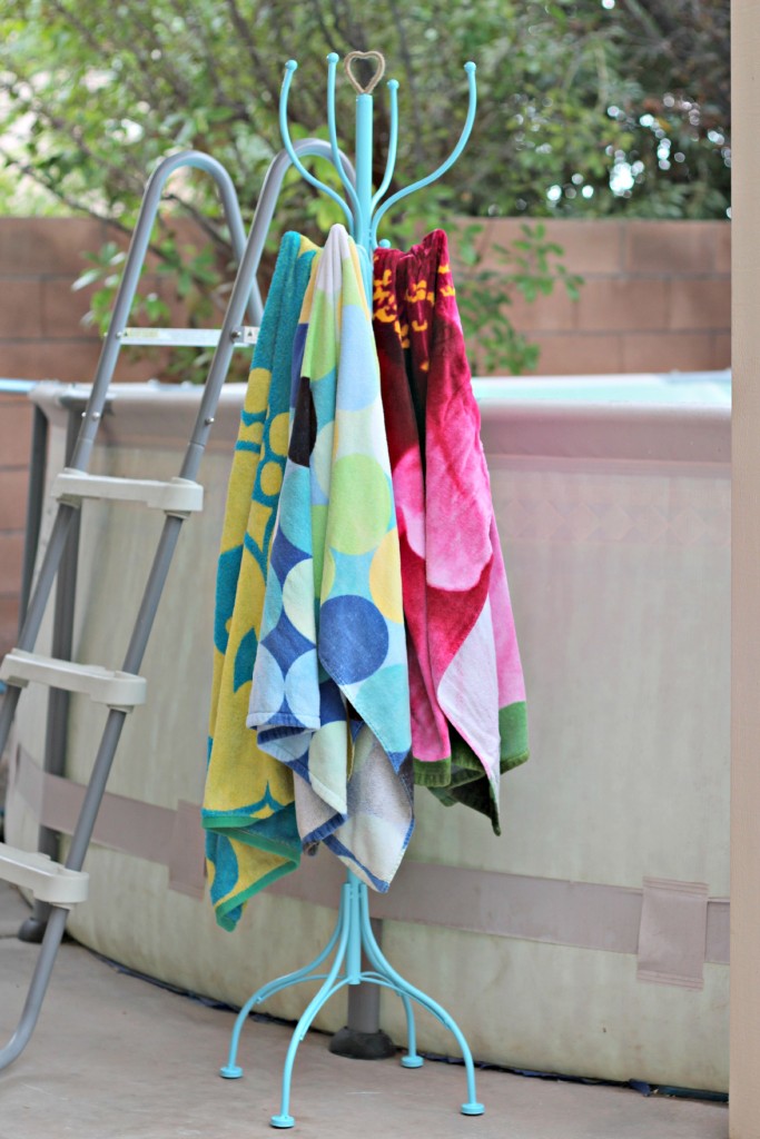 Pool Towel Rack by pool.1