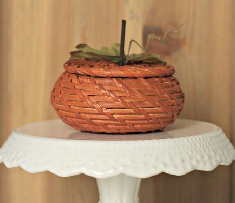 Wicker Basket Pumpkin