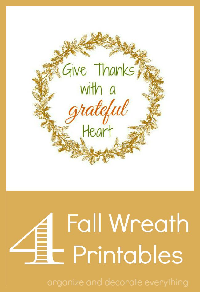 4 Fall Wreath Printables