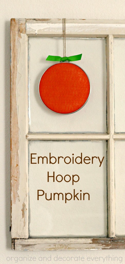 Embroidery Hoop Pumpkin