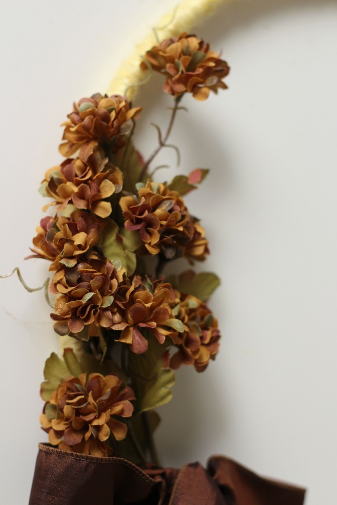 Fall Hoop Wreath flowers