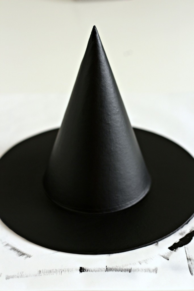 Halloween Witches Hat painted black