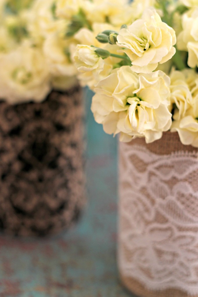 Burlap Can Vases.5