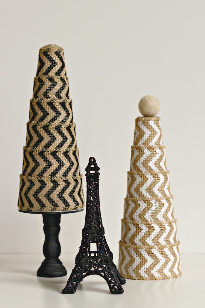 Burlap Ribbon Trees.8