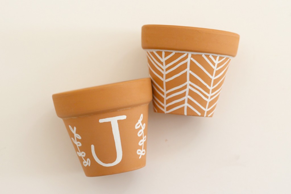 Chalk Marker Decorated Clay Pots.2