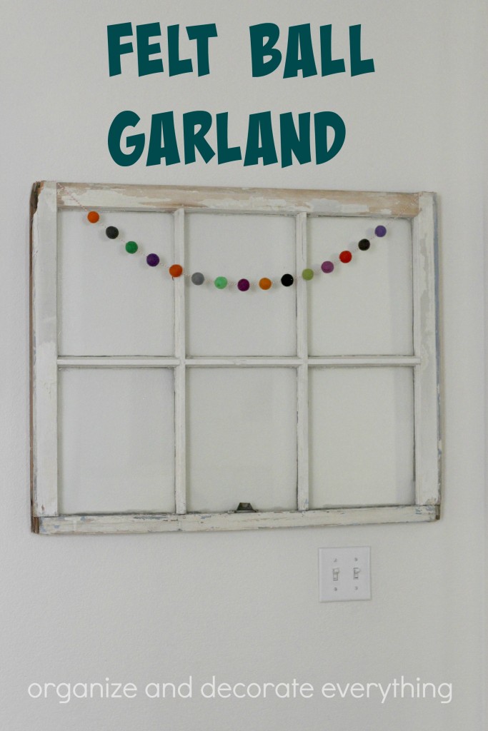 Felt Ball Garland is perfect for any holiday or celebration just by changing the colors. jpg