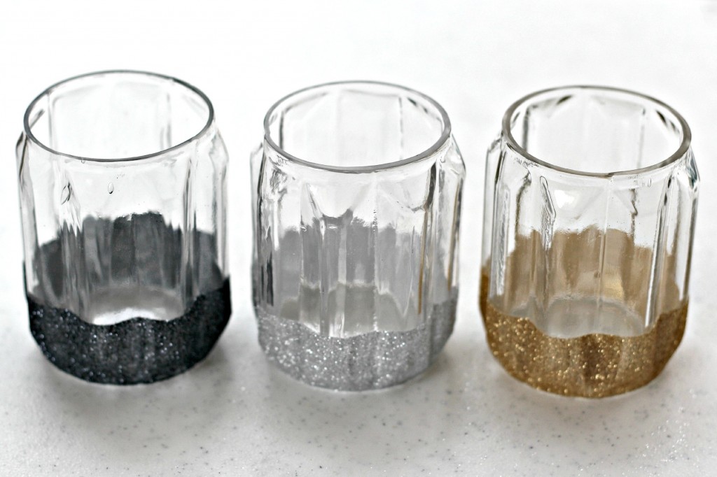 DIY Glitter Candle Holders